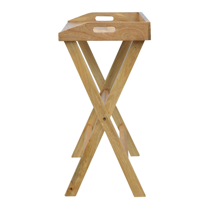 Jade Epimetheus Butler Style Writing Desk with foldable legs, elegant wooden furniture piece for workspace or study area.