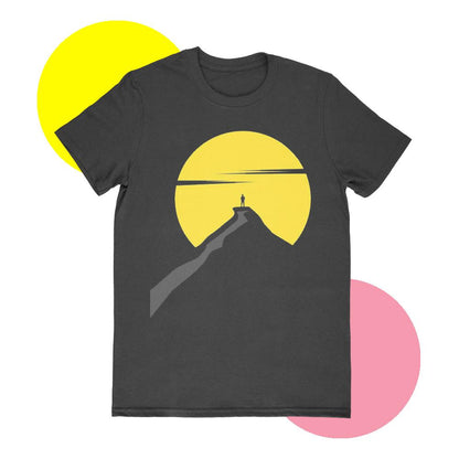 Black Scorpius I Walk Alone T-shirt with bold white text, casual fit, and crew neckline, perfect for everyday wear.