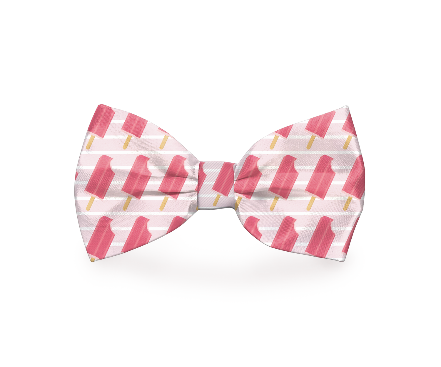 Ice Pops Pattern Dog Bow Tie by Plum Semele, stylish petwear accessory with colorful ice pop design for dogs.