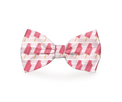 Ice Pops Pattern Dog Bow Tie by Plum Semele, stylish petwear accessory with colorful ice pop design for dogs.