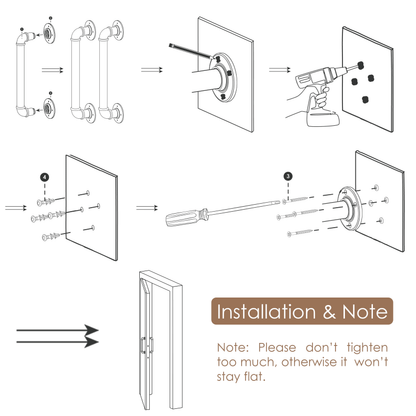 12-inch black brush silver industrial barn door handle by Teal Crius, galvanized rustic metal pull for home decor, rustic style.