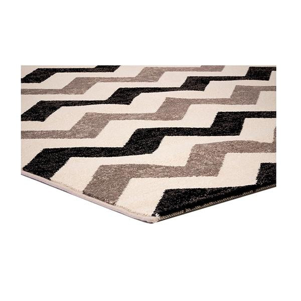 Black Infinity Chevron rug by Amethyst Hera featuring a bold geometric pattern for modern home decor.