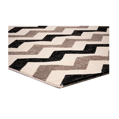 Black Infinity Chevron rug by Amethyst Hera featuring a bold geometric pattern for modern home decor.