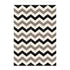 Black infinity chevron rug by Amethyst Hera with bold geometric pattern, ideal for modern home and garden decor.