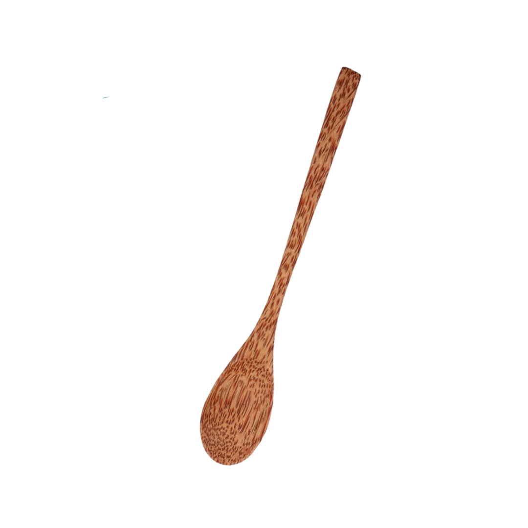 Handcrafted wooden coconut spoon from Yellow Lavender, perfect for kitchen and home use, with a smooth, natural finish.