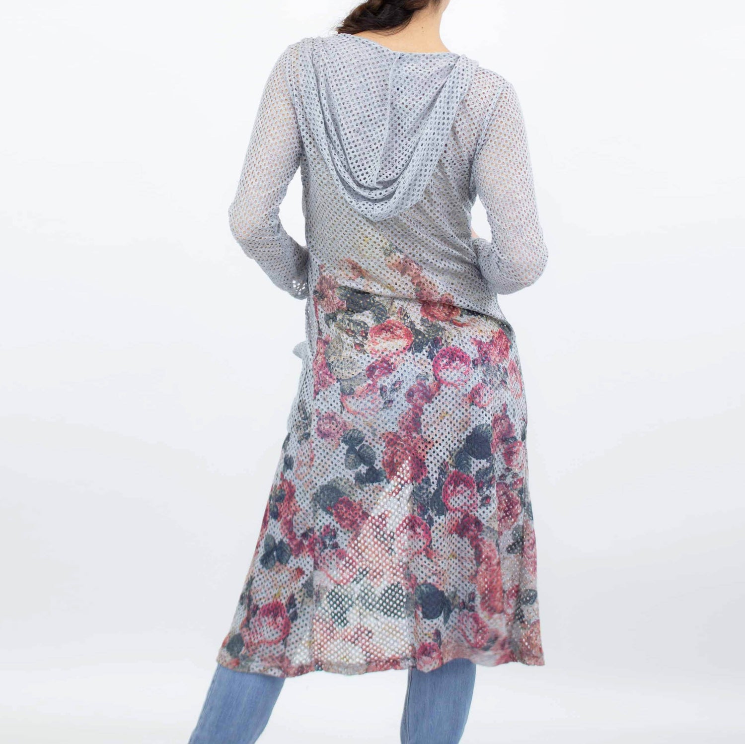 Yellow Hera long sleeve hooded light cardigan, soft knit fabric, casual style with front pockets, perfect for layering.