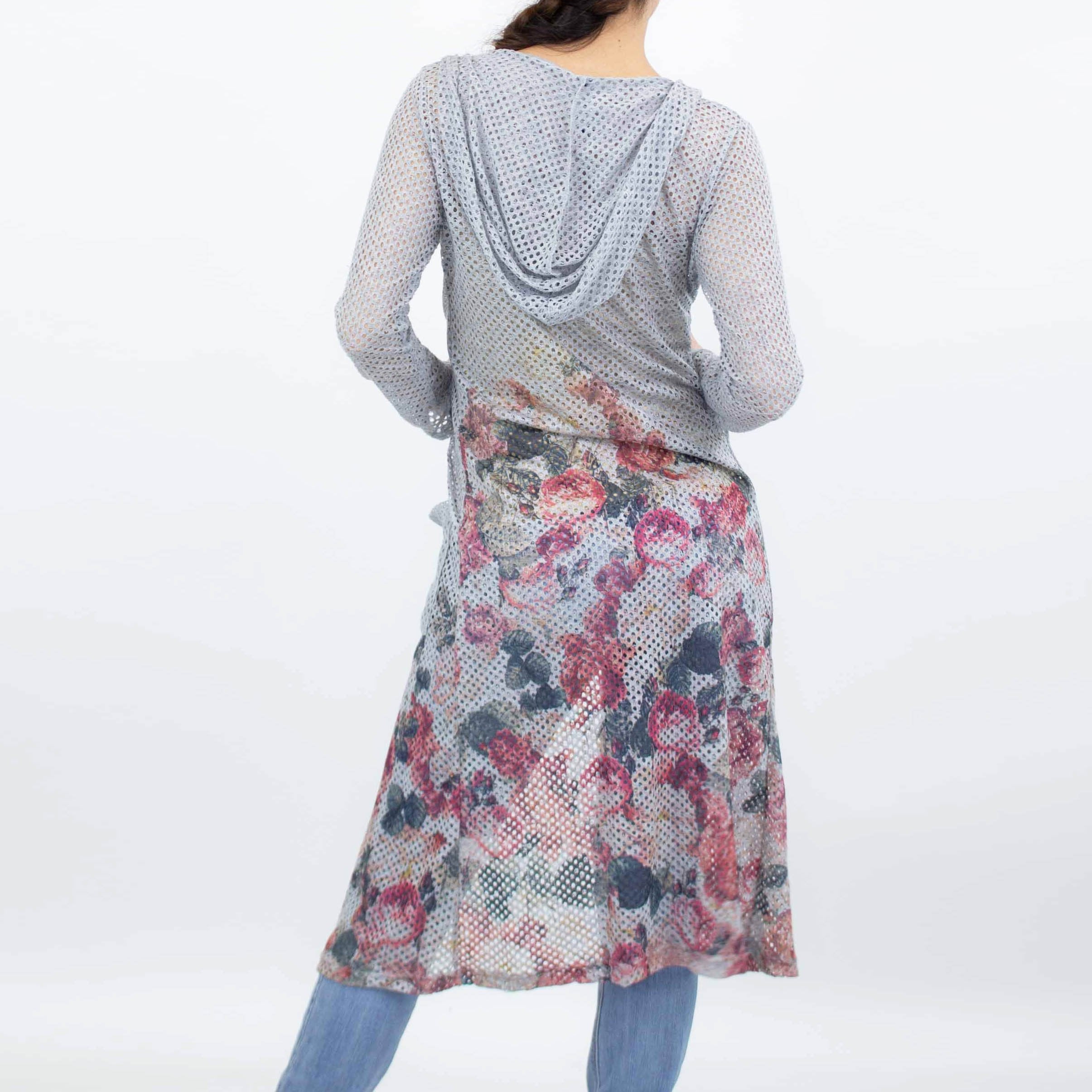 Yellow Hera long sleeve hooded light cardigan, soft knit fabric, casual style with front pockets, perfect for layering.