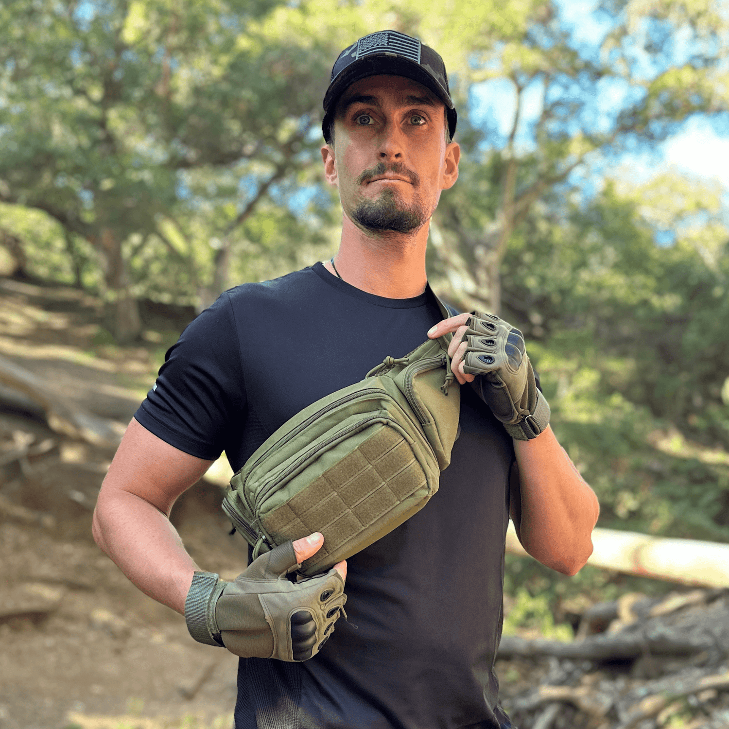 Green tactical fingerless airsoft gloves by Black Lavender, designed for outdoor sports, paintball, and tactical activities.