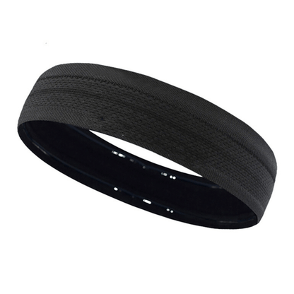 Black Lavender cardio cross-training headband, stretchy fabric with moisture-wicking material, designed for workout comfort.