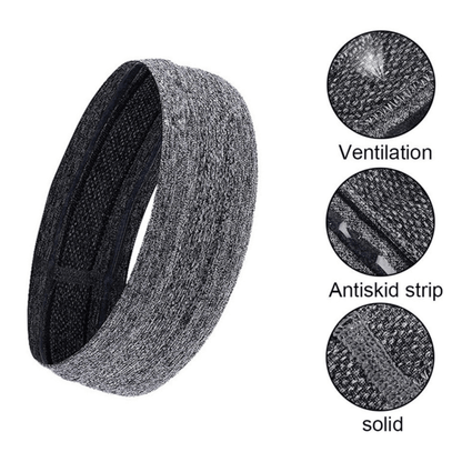 Black Lavender cardio cross-training headband made of breathable fabric, designed to keep sweat away during workouts.