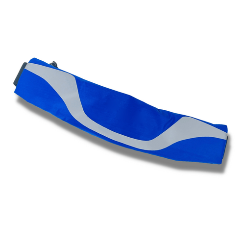 Black Lavender water-resistant sport waist pack with reflective strip, ideal for running and outdoor activities.