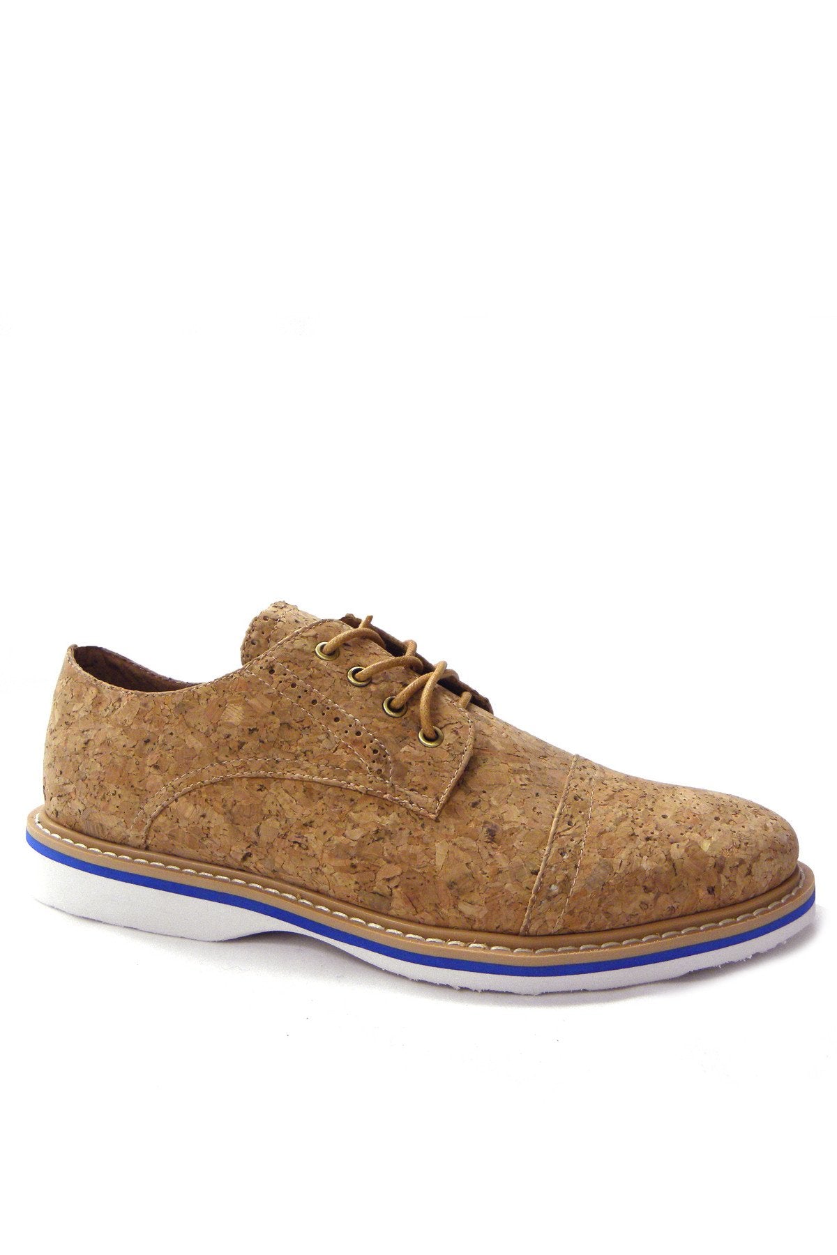 Azure Ophion JHONNY cork footwear showing stylish design and natural cork material in close-up view.