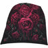 Black Jasper Blood Rose light cotton beanie in black with subtle blood rose design, casual headwear for everyday wear.