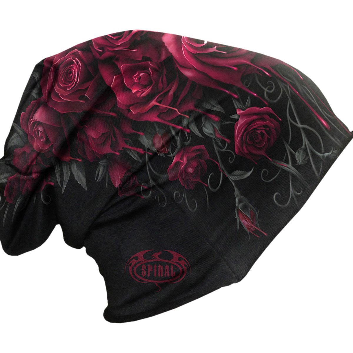 Black Jasper Blood Rose light cotton beanie in black, featuring a stylish top and blouse-inspired design.