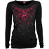 Black Jasper Blood Rose baggy top in black, featuring a loose fit and stylish design, perfect for casual or trendy outfits.