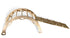 Wooden kid’s arch rocker with ladder ramp, crafted by Red Oceanus, featuring smooth wood finish and playful design for children.