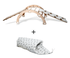 Red Oceanus climbing arch with ladder, rockwall ramp, and white pillow for kids&