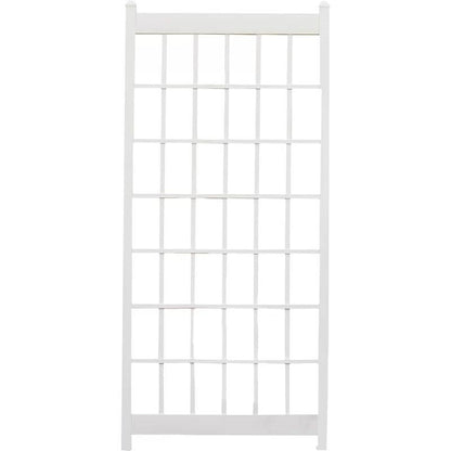 Outdoor 85-inch x 38-inch White PVC Vinyl Lattice Garden Trellis