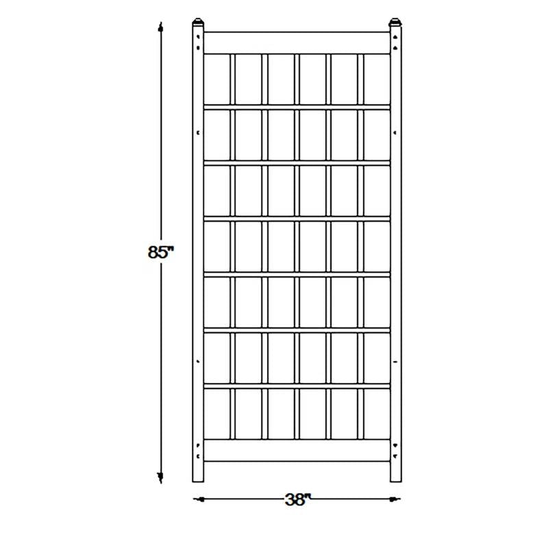 Outdoor 85-inch x 38-inch White PVC Vinyl Lattice Garden Trellis