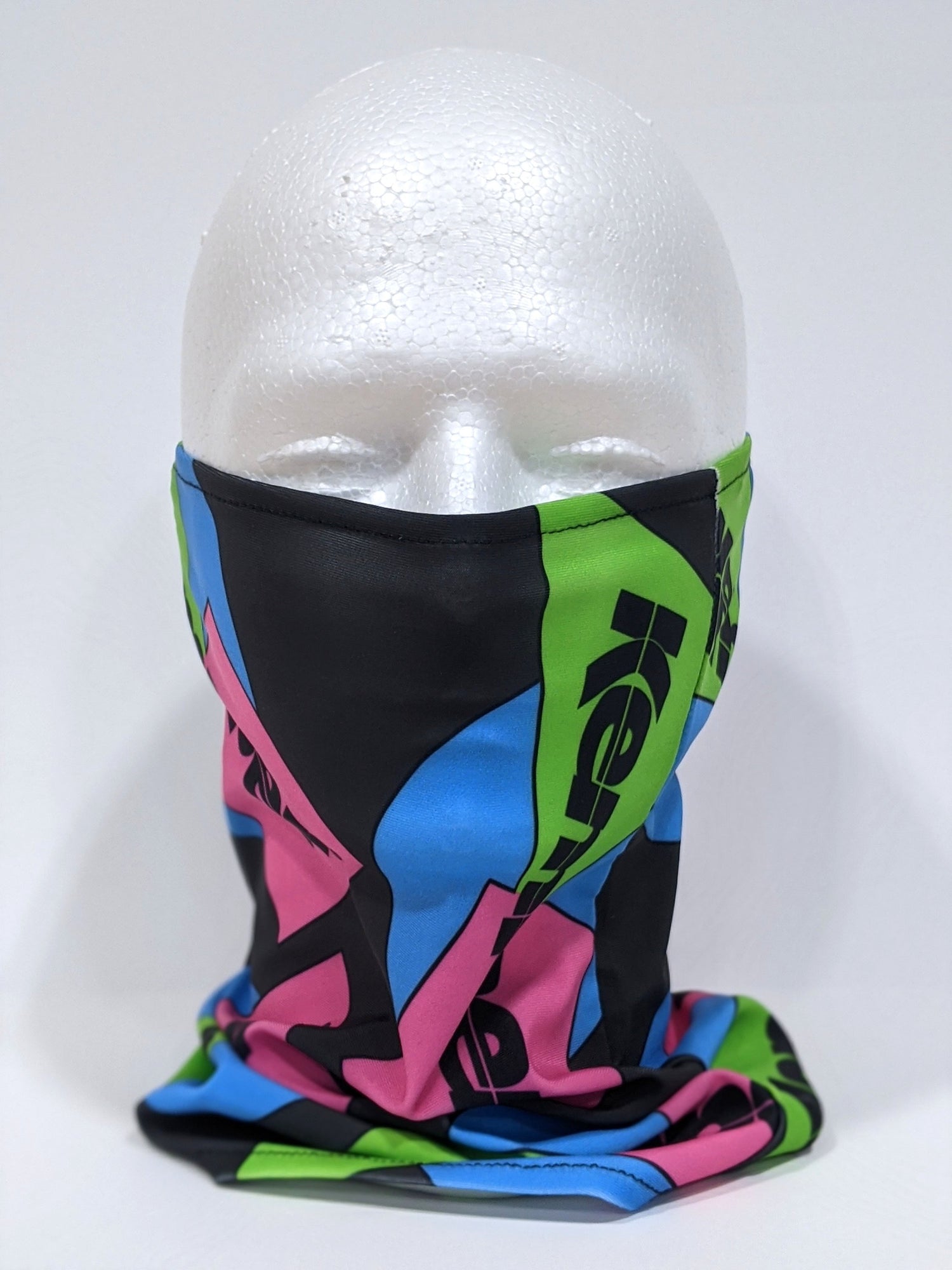 Orange Missy Kemper Snowboards logo neck gaiter, versatile sports and outdoors accessory with brand logo design.