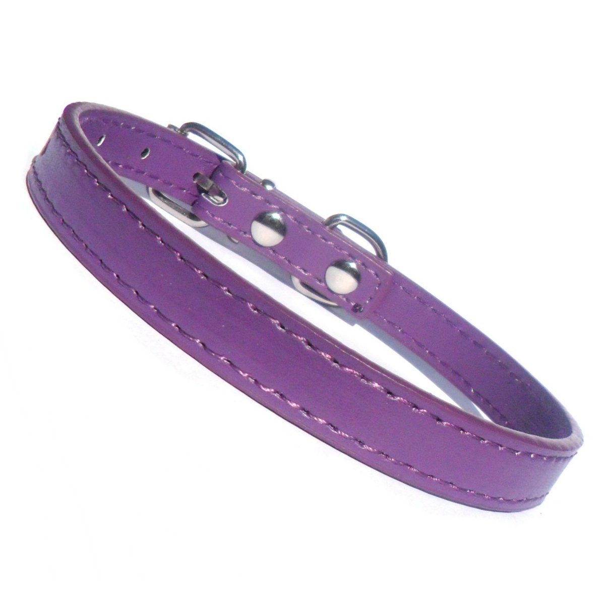 Purple Kensington plain dog collar by Salmon Oscar, made for pets, featuring a simple, durable design with adjustable fit.