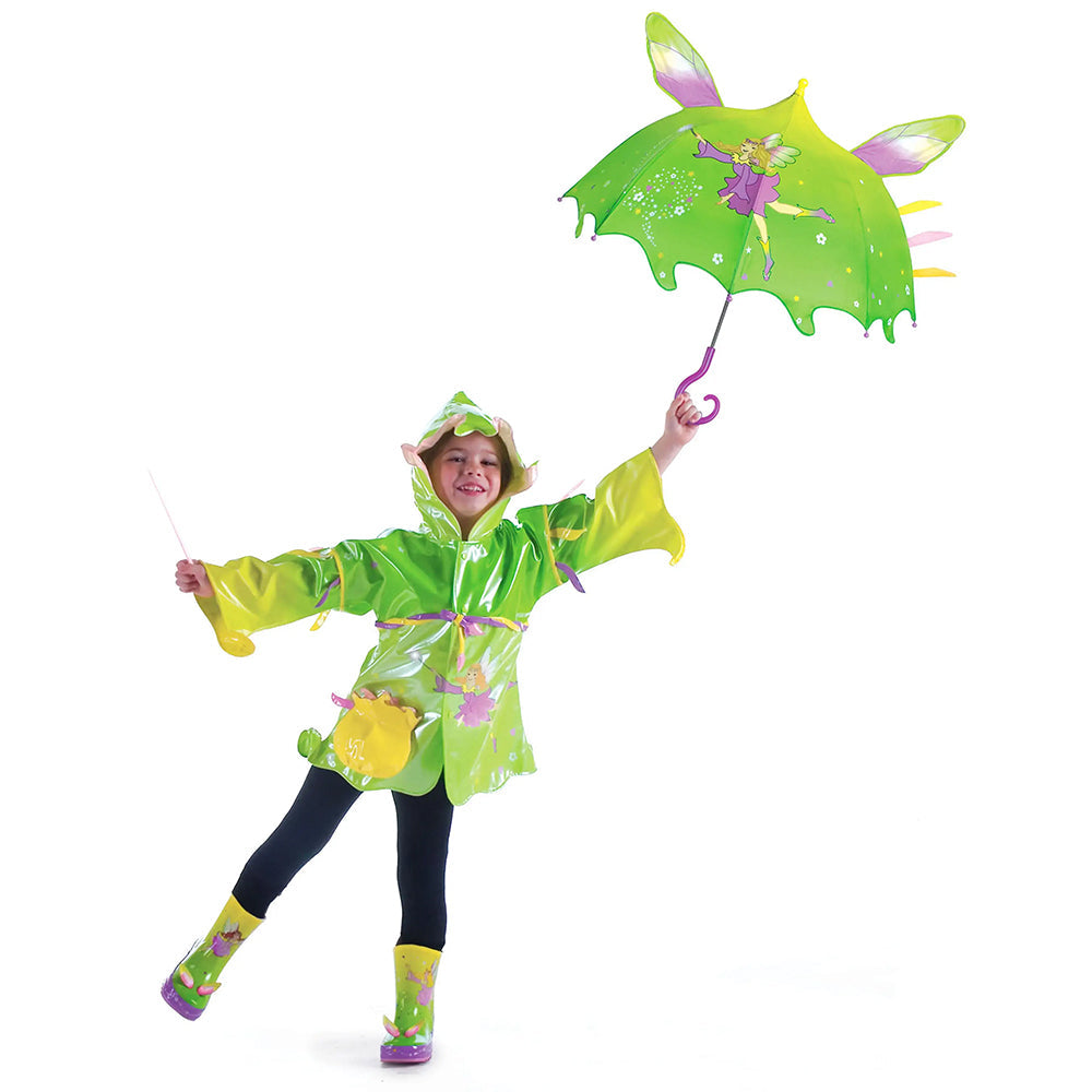 Kids fairy rain boots by Magenta Ash featuring colorful fairy and rain designs, perfect for children’s rainy day outfits.