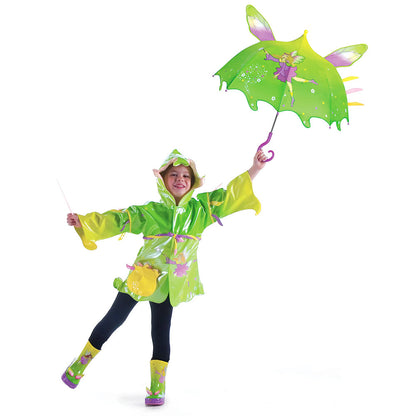 Kids fairy rain boots by Magenta Ash featuring colorful fairy and rain designs, perfect for children’s rainy day outfits.