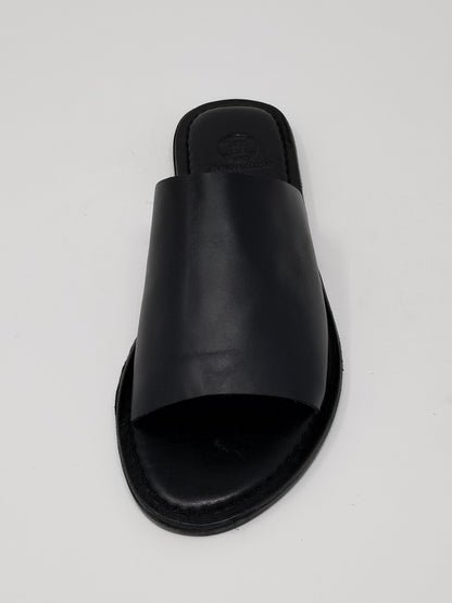Black Azure Ophion Laguna footwear front view showing sleek design and stylish silhouette.