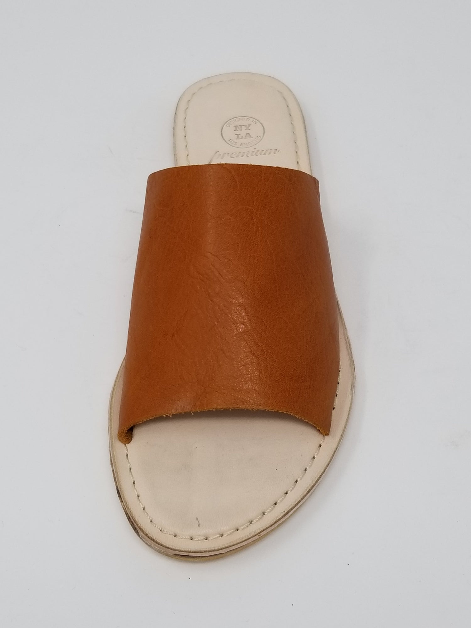 Azure Ophion Laguna cognac footwear showing front view with stylish design and smooth leather finish.