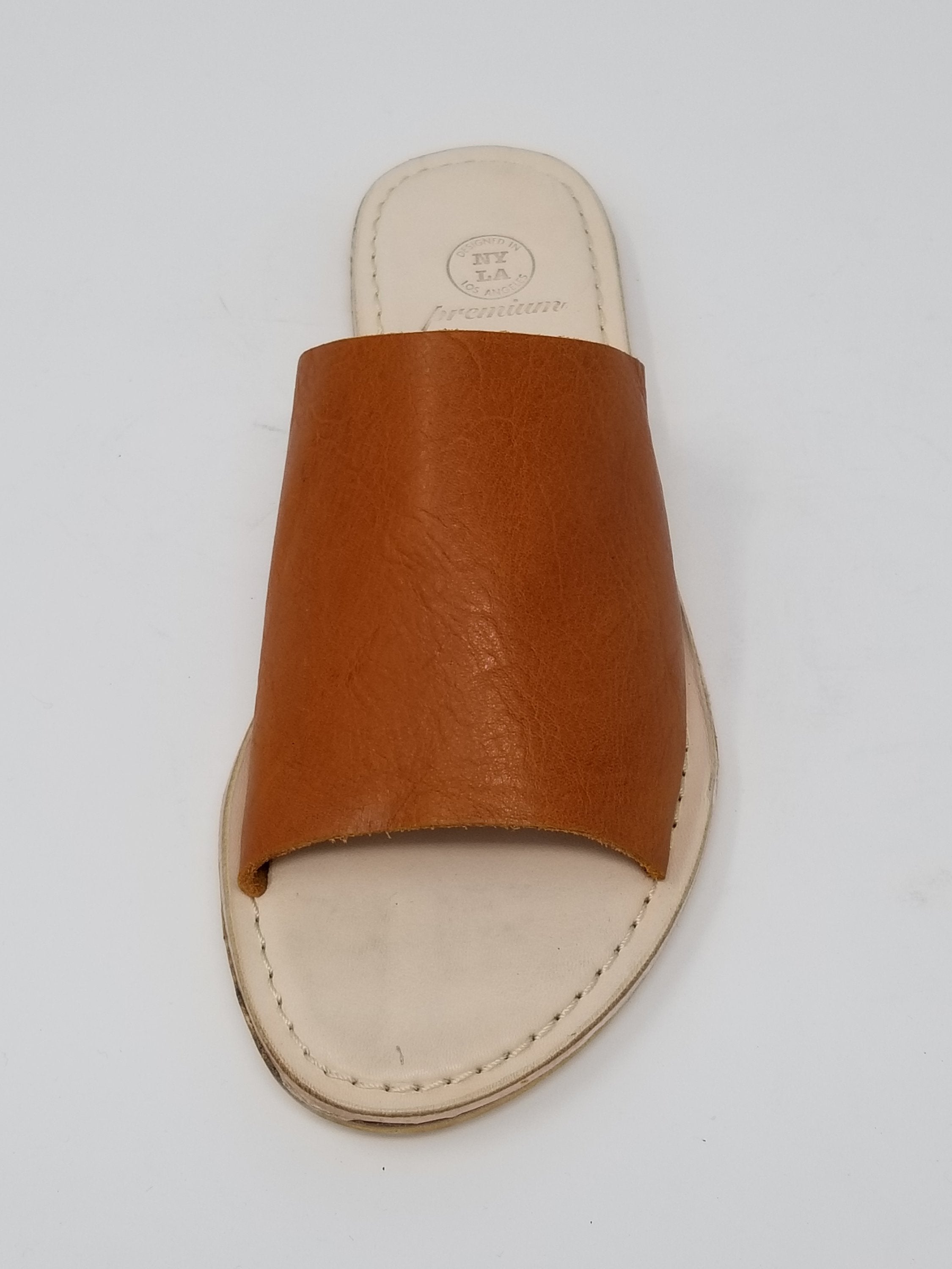 Azure Ophion Laguna cognac footwear showing front view with stylish design and smooth leather finish.
