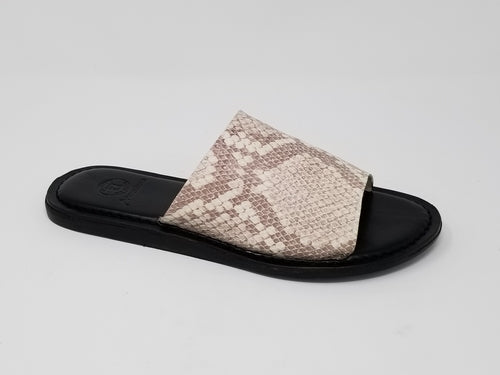 Azure Ophion Laguna footwear with natural snake print design, showcasing stylish and textured slip-on shoes for casual wear.