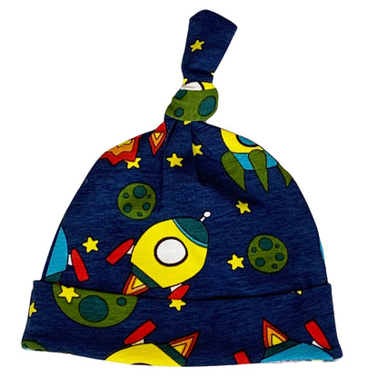 Black Simba baby boys space ship layette set with onesie, pants, and cap, featuring fun space-themed designs for newborns.