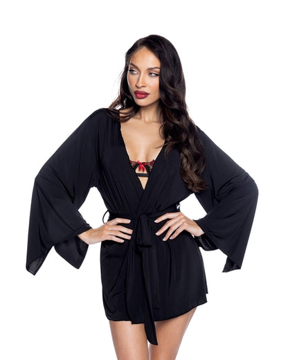 Brown Sooty modal robe displayed on a hanger, showcasing its soft fabric and relaxed fit, perfect for comfortable lingerie wear.