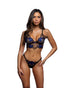 Brown Sooty After Midnight 2-piece lingerie set featuring a lace bra and matching underwear on a flat lay.