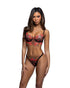 Brown Sooty Midnight Rose lingerie bra and underwear set with lace details, featuring a soft, elegant design for feminine comfort.