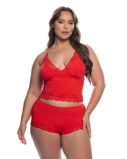 Brown Sooty Essentials Set Cami lingerie, soft fabric, adjustable straps, and delicate design shown on a neutral background.