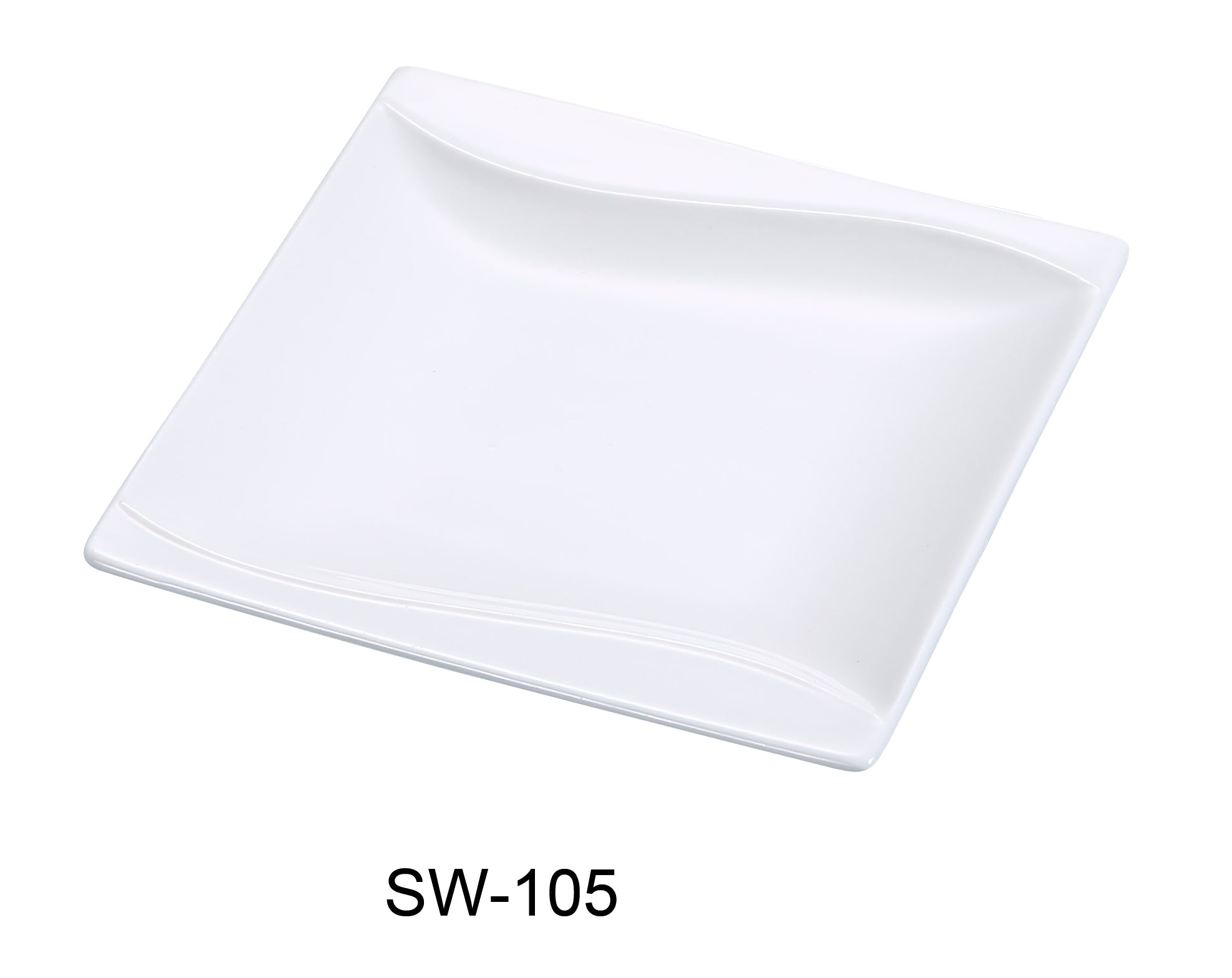 Lime Atlas Yanco SW-105 4.5-inch square plate for home and garden use, shown in the image with a clean white finish.