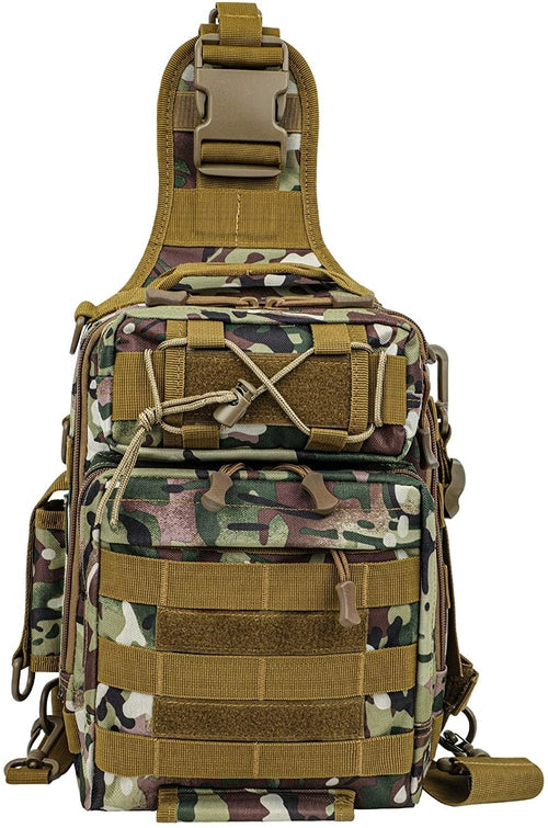 Waterproof fishing tackle backpack by Amethyst Osage for outdoor gear storage, featuring multiple compartments and durable design.