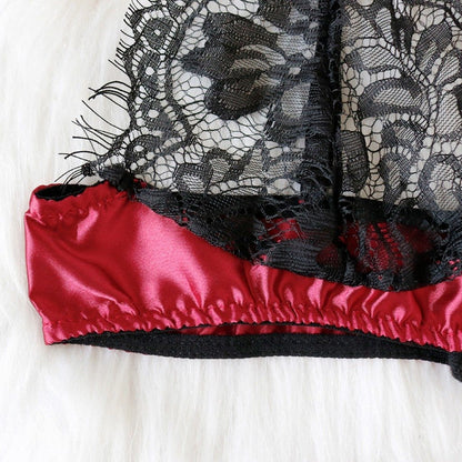 Jade large size lace lingerie bra and crotch underwear set, transparent and sexy, designed for women’s intimate wear.