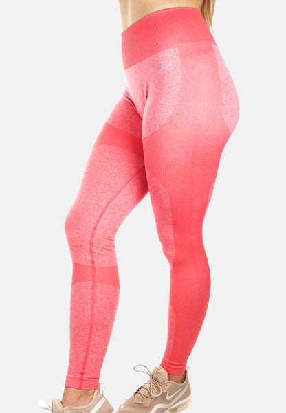 Pink Pear Juniper Leggings ICON for women, shown in side view with a snug fit and vibrant color.