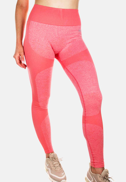 Pink Pear Juniper Leggings ICON for Damen, shown in orange front view with a fitted, comfortable design.