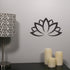 Canis Minor metal wall art featuring a detailed lotus flower design for home and garden decor.