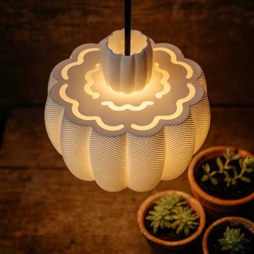 Azure Pontus Lotus Glow pendant lamp with elegant lotus-shaped design and warm ambient lighting for modern home decor.