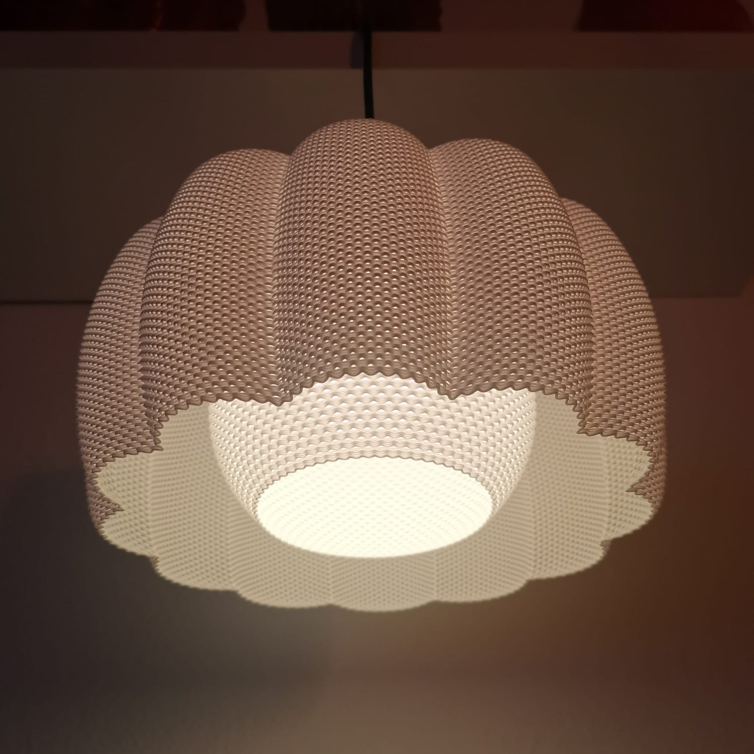 Azure Pontus Lotus Glow pendant lamp with a floral-inspired design, hanging light fixture in a modern lighting style.