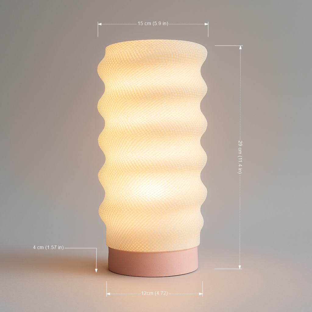 Azure Pontus Lumina Twist table lamp with a modern, twisting design and sleek lighting fixture for contemporary home decor.