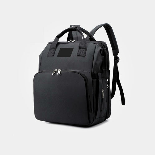 Yellow Pandora stroller diaper bag with built-in baby bed, featuring multiple compartments and easy-to-carry design for parents.