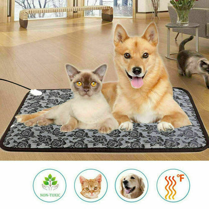 Yellow Pandora thermal waterproof pet bed pad with adjustable heating, designed for comfort and protection for pets.