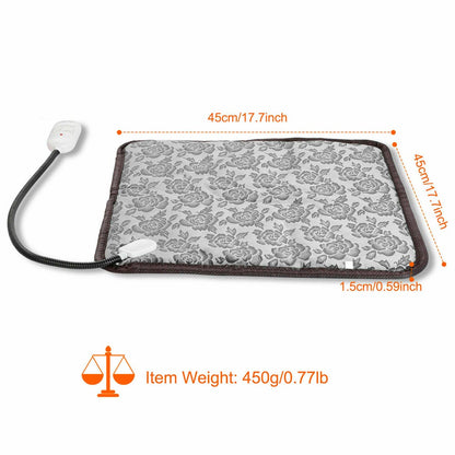 Yellow Pandora waterproof pet bed pad with thermal heating, adjustable for comfort, designed for pet warmth and protection.