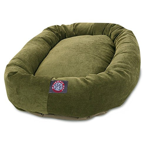 Rose Chloe MajesticPet 40-inch Villa Donut Fern pet bed with plush fabric and cozy design for small to medium pets.