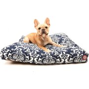 Rose Chloe French Quarter orthopedic memory foam pet bed with plush fabric and supportive cushioning for comfort.